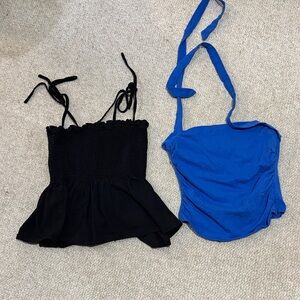SHEIN Black and Blue Camisole Set